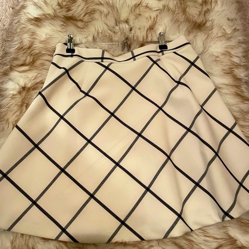 Loft Checker A-Line Skirt Size 6